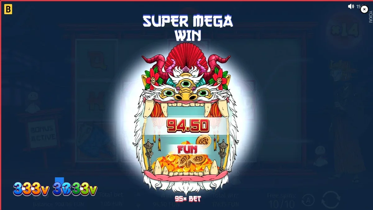 Tampilan visual slot Yokai dengan tema seni Jepang dan karakter samurai