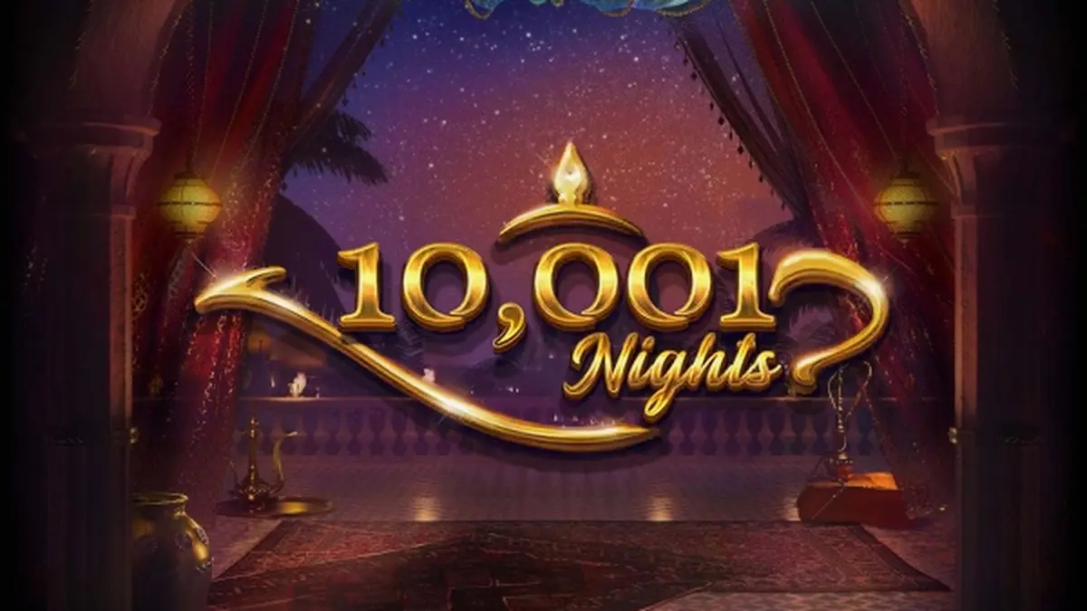 Tampilan visual slot 10,001 Nights dengan nuansa Timur Tengah yang mewah