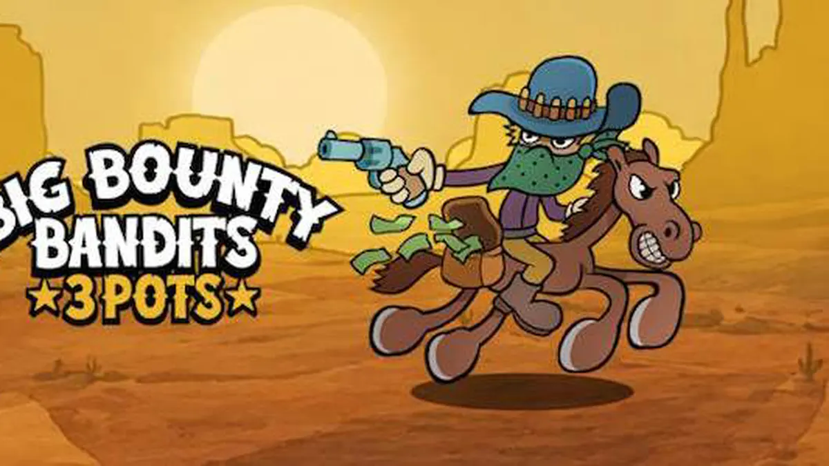 Tampilan visual slot Big Bounty Bandits: 3 Pots dengan tema Wild West