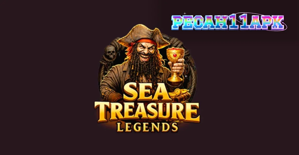 Tampilan visual slot Sea Treasures Legend dengan tema bajak laut.